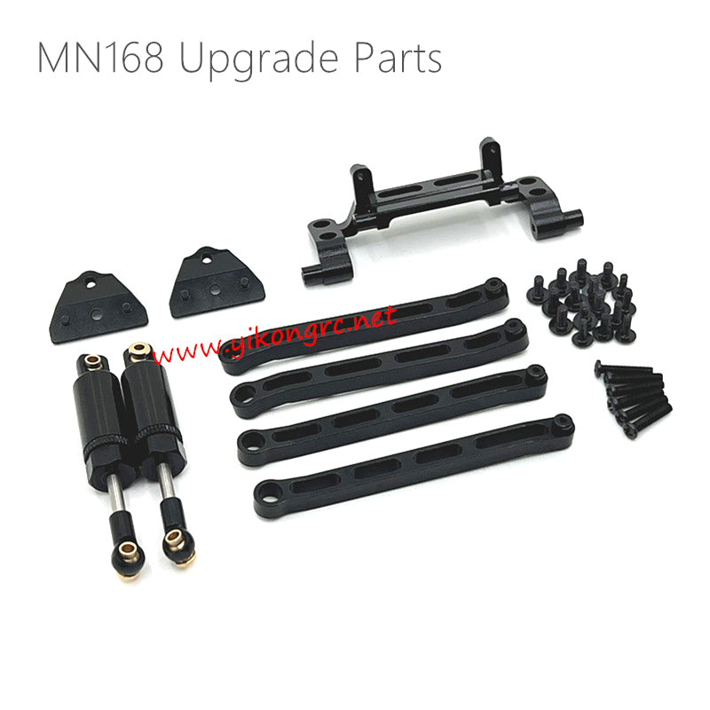 MN-RC MN168 Upgrade Parts Tie Rod, Shock Absorber Set Black