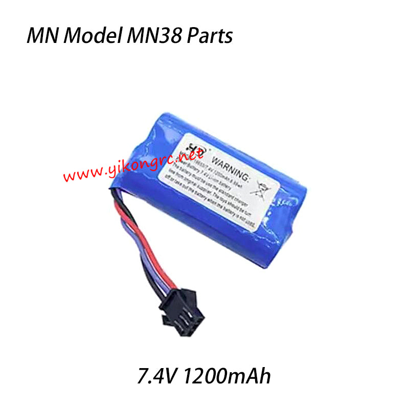 MN-RC MN38 RC Car Parts 7.4V 1200mAh Battery SM Plug