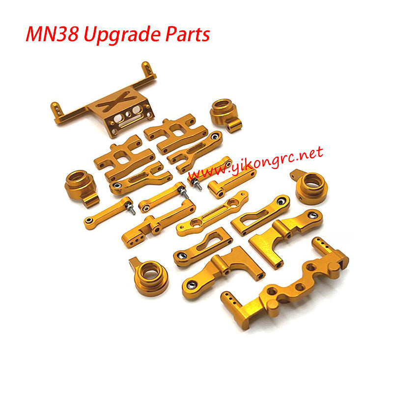 MN-RC MN38 RC Car Upgrade Parts Metal Kit yellow