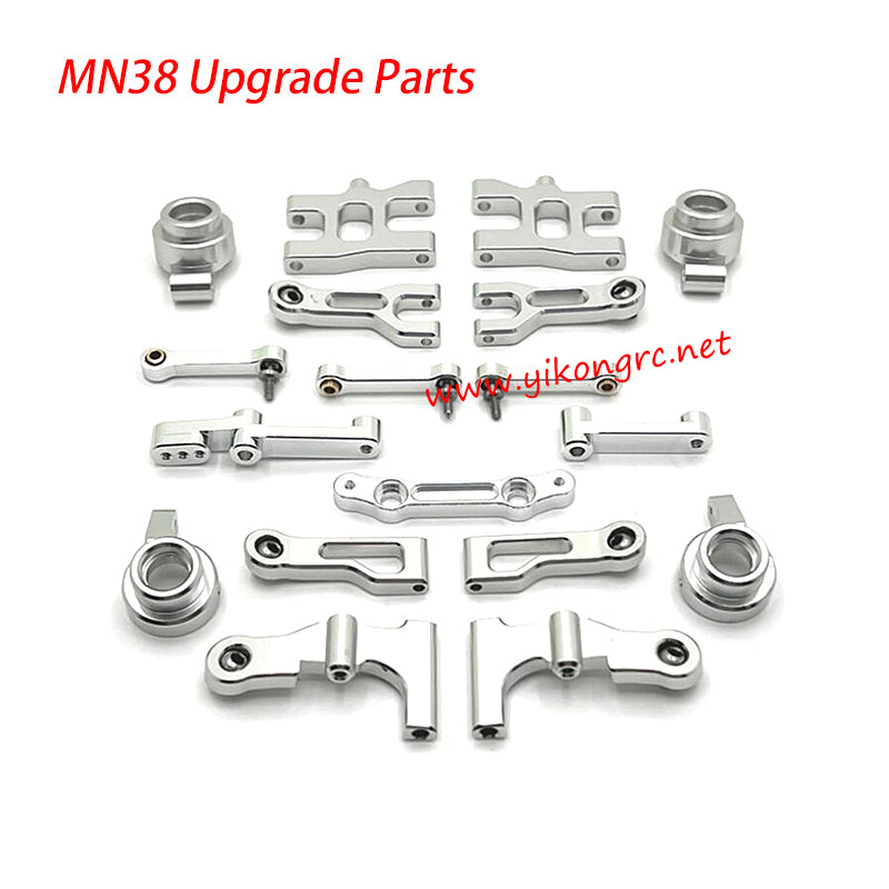 MN-RC MN38 RC Car Upgrade Parts Metal modification kit silver