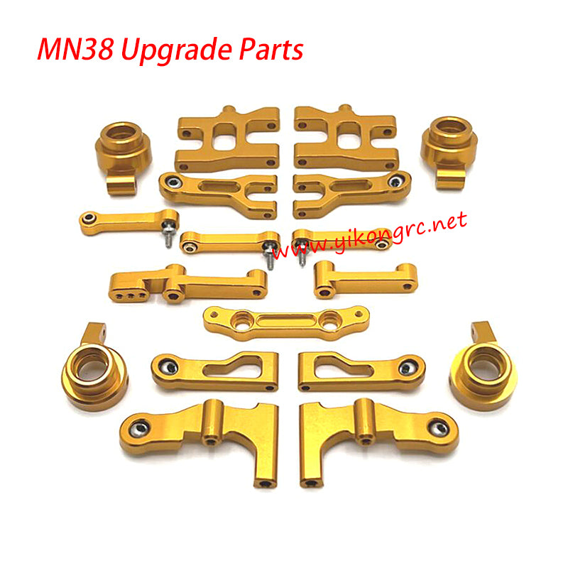 MN-RC MN38 RC Car Upgrade Parts Metal modification kit yellow