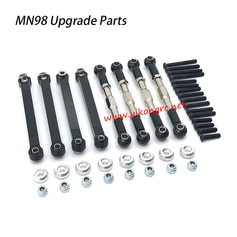 MN-RC MN98 RC Car Upgrade Parts Ball Joint Rod black metal