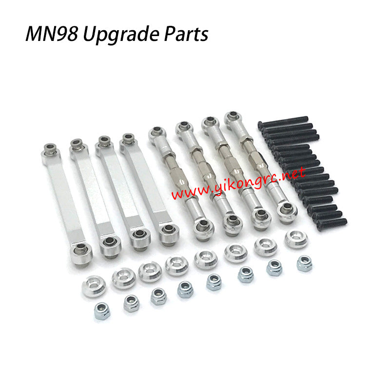 MN-RC MN98 RC Car Upgrade Parts Ball Joint Rod silver metal