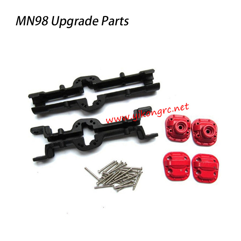 MN-RC MN98 RC Car Upgrade Parts Front and Rear Axle Housing black