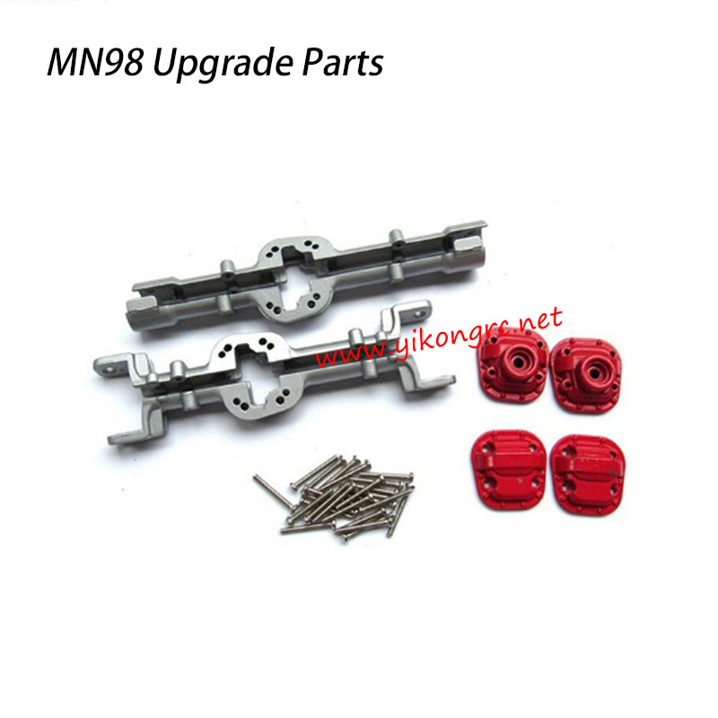 MN-RC MN98 RC Car Upgrade Parts Front and Rear Axle Housing silver