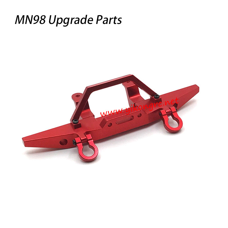 MN-RC MN98 RC Car Upgrade Parts Metal Upgraded Front Bumper red