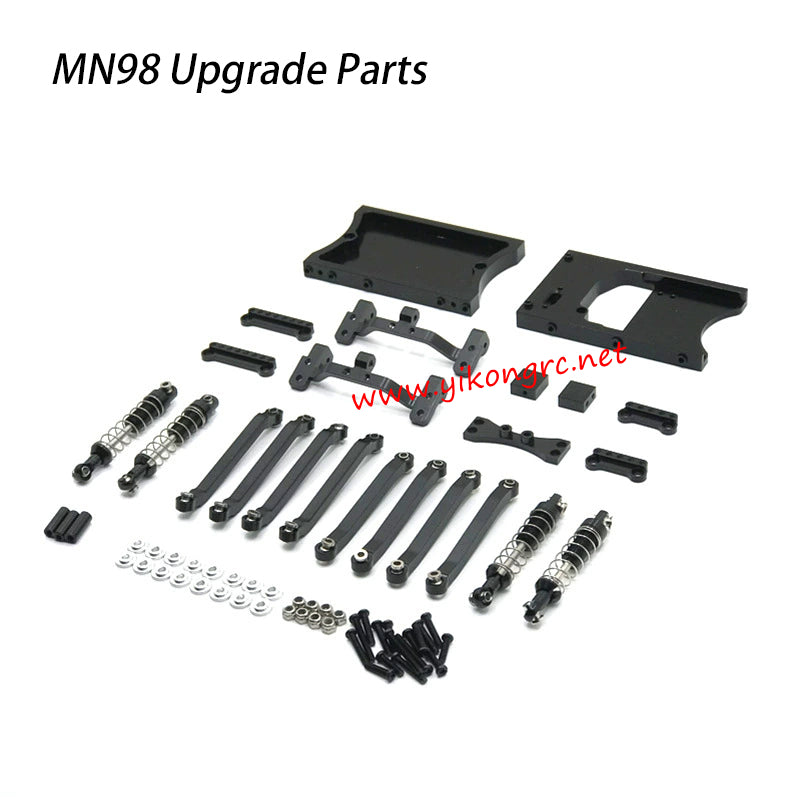 MN-RC MN98 RC Car Upgrade Parts Modification Kit black
