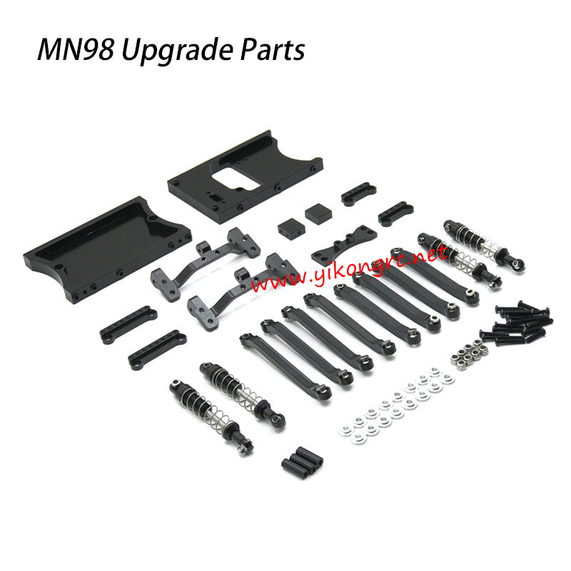 MN-RC MN98 RC Car Upgrade Parts Modification Kit black metal