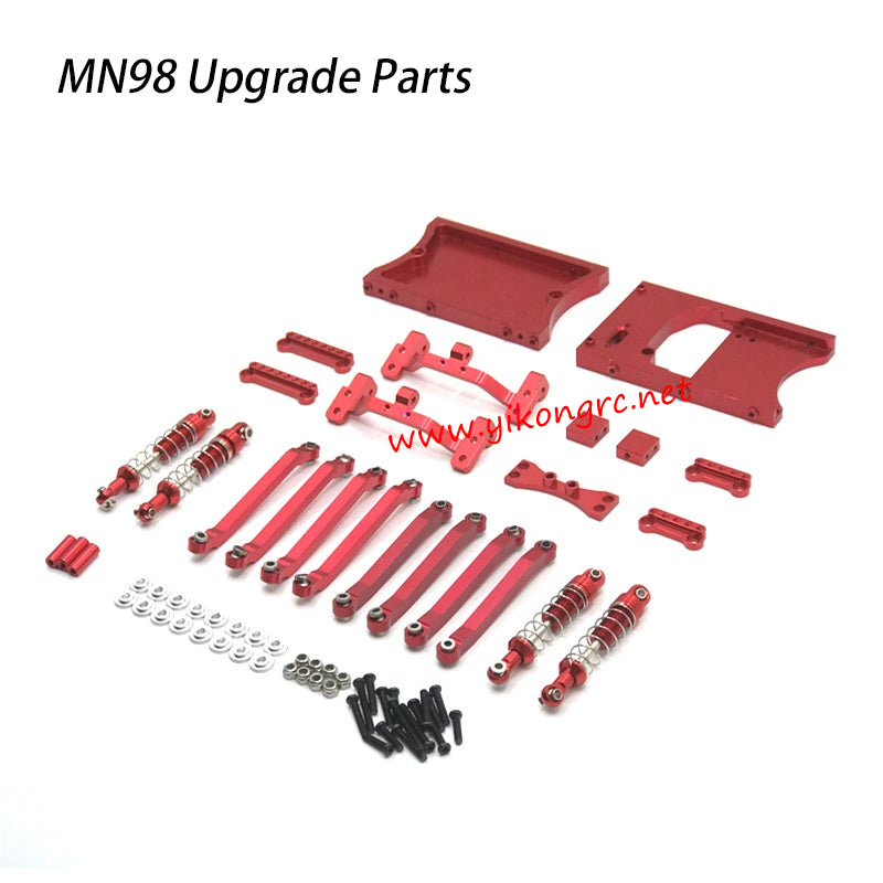 MN-RC MN98 RC Car Upgrade Parts Modification Kit red