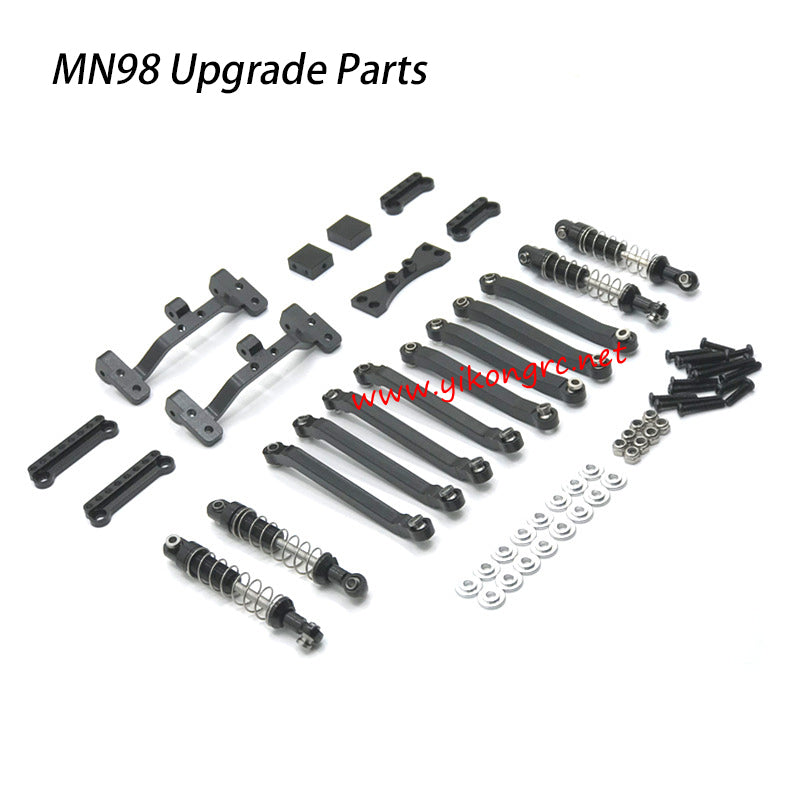 MN-RC MN98 RC Car Upgrade Parts Modified Upgrade Kit black 1 set