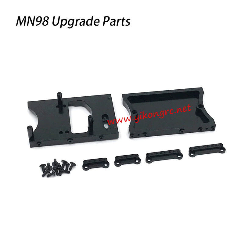 MN-RC MN98 RC Car Upgrade Parts Servo compartment tail beam black metal
