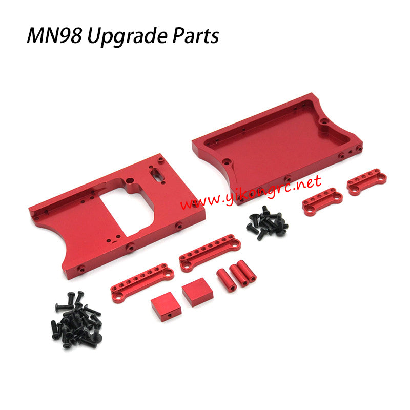 MN-RC MN98 RC Car Upgrade Parts Servo compartment tail beam red