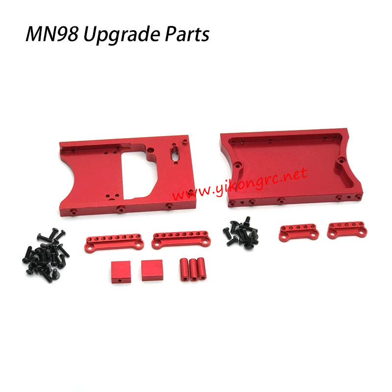 MN-RC MN98 RC Car Upgrade Parts Servo compartment tail beam red metal