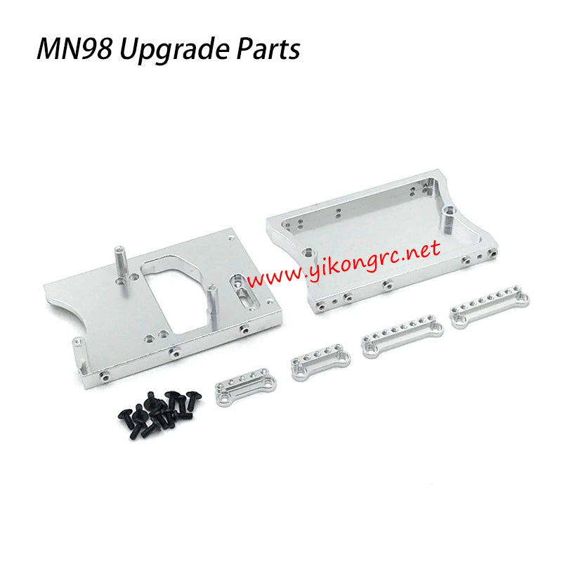 MN-RC MN98 RC Car Upgrade Parts Servo compartment tail beam silver 1 set