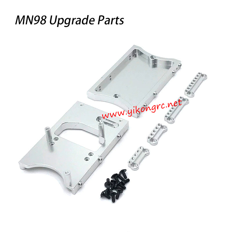 MN-RC MN98 RC Car Upgrade Parts Servo compartment tail beam silver 