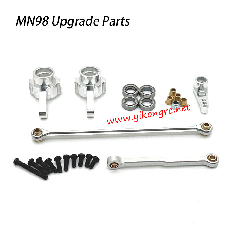 MN-RC MN98 RC Car Upgrade Parts Steering Cup Steering Rod silver