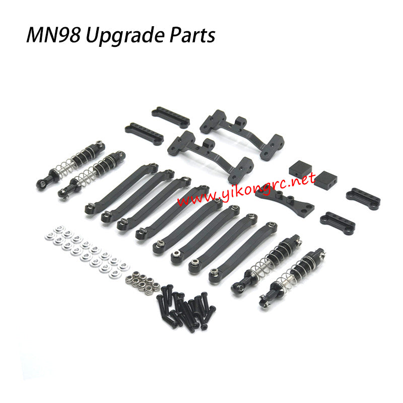MN-RC MN98 RC Car Upgrade Parts Modified Upgrade Kit black