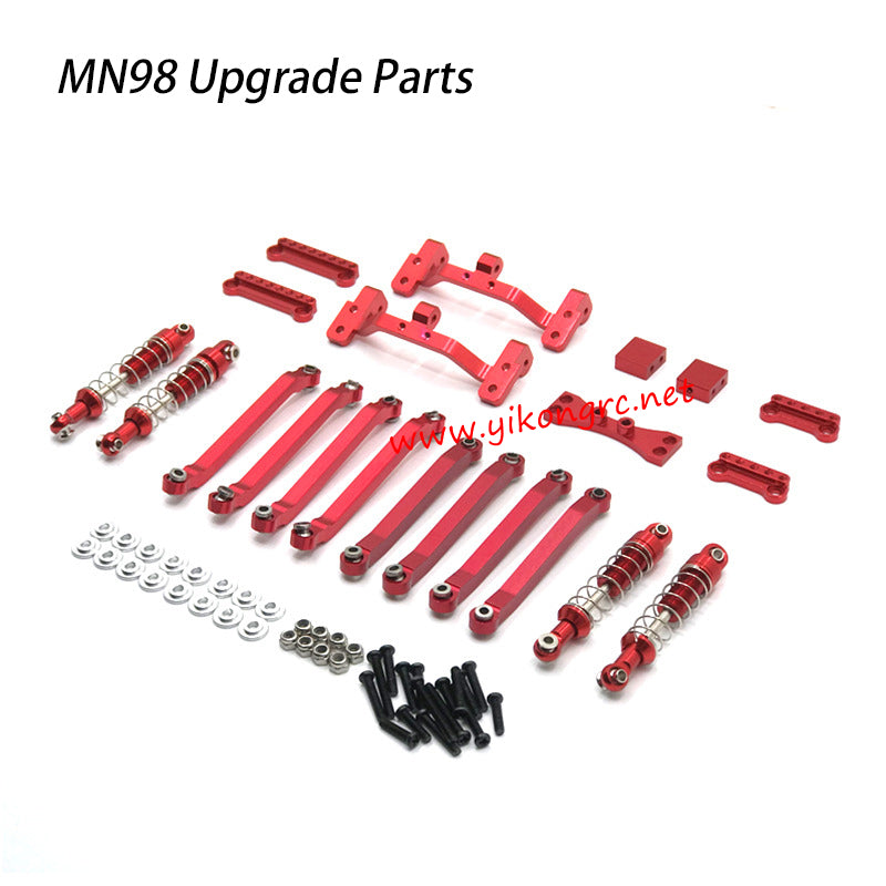 MN-RC MN98 RC Car Upgrade Parts Modified Upgrade Kit red