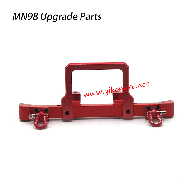 MN-RC MN98 RC Truck Upgrades Metal Bumper Front Collision Protection red