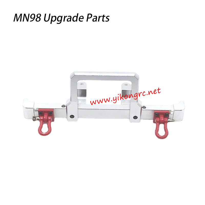 MN-RC MN98 RC Truck Upgrades Metal Bumper Front Collision Protection silver
