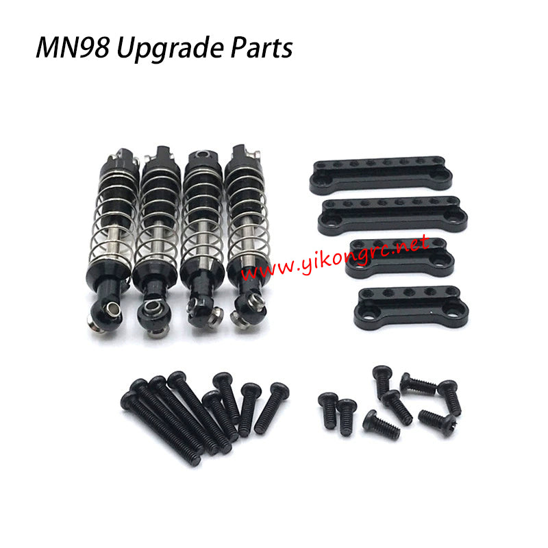MN-RC MN98 RC Truck Upgrades Metal Shock Absorber Mount black 1 set