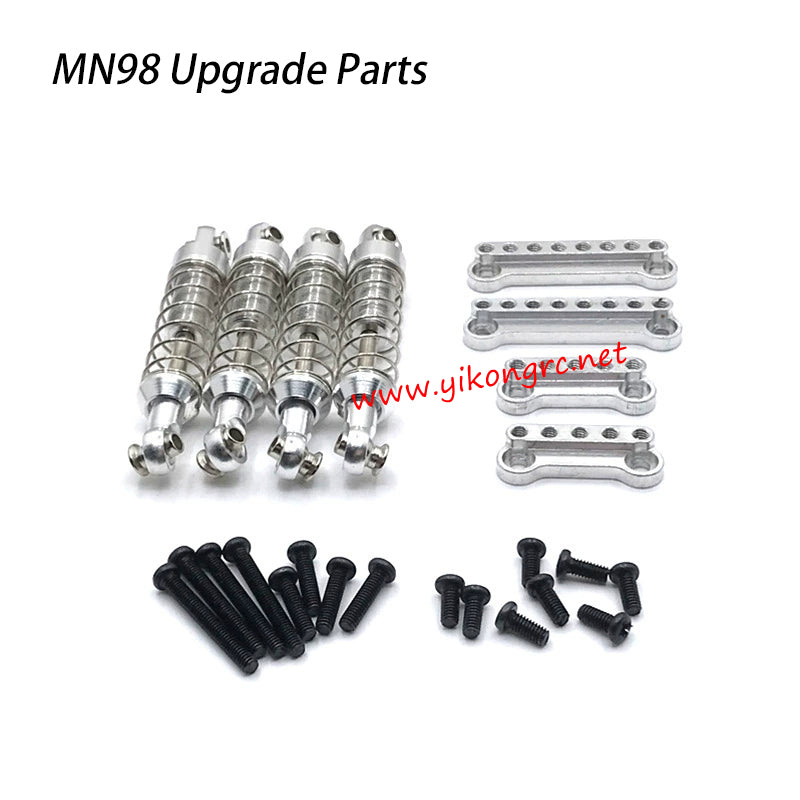 MN-RC MN98 RC Truck Upgrades Metal Shock Absorber Mount silver 1 set