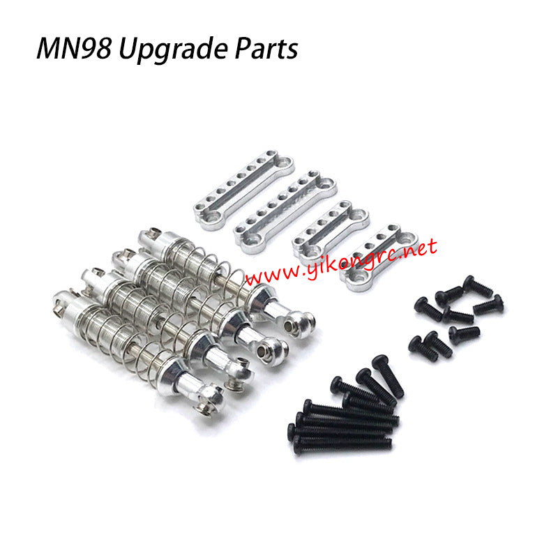 MN-RC MN98 RC Truck Upgrades Metal Shock Absorber Mount silver