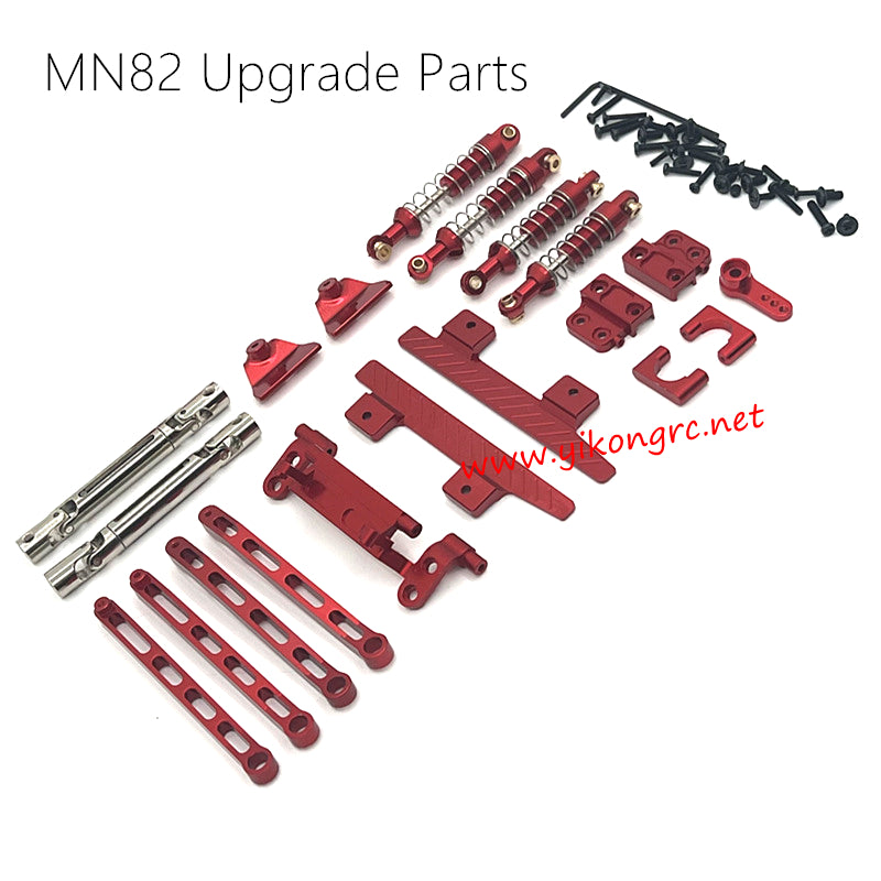 MN-RC MN 82 Upgrades Metal Upgrade Accessory Set red