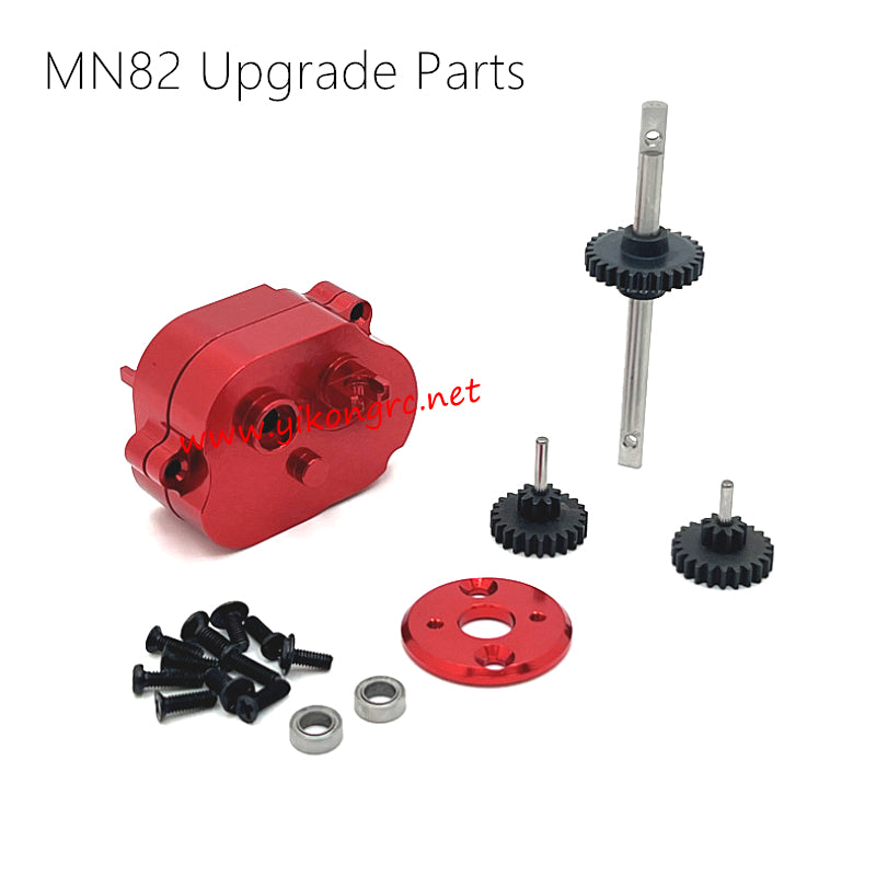 MN-RC MN 82 Upgrades Middle Gearbox, Motor Holder and Gear RED