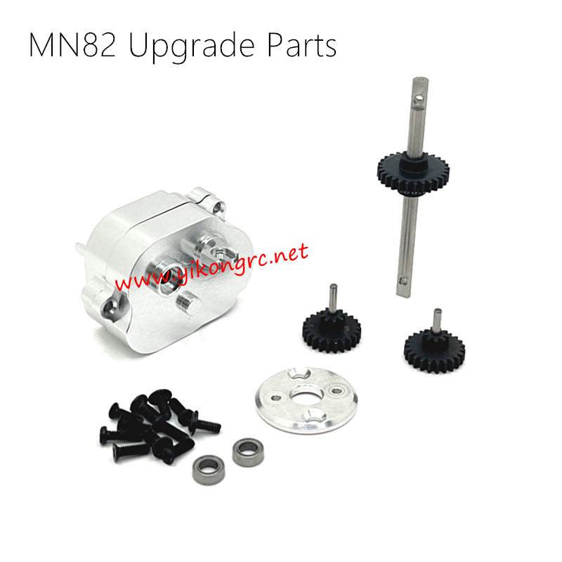 MN-RC MN 82 Upgrades Middle Gearbox, Motor Holder and Gear Silver