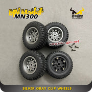 Silver-grey clip-on wheels