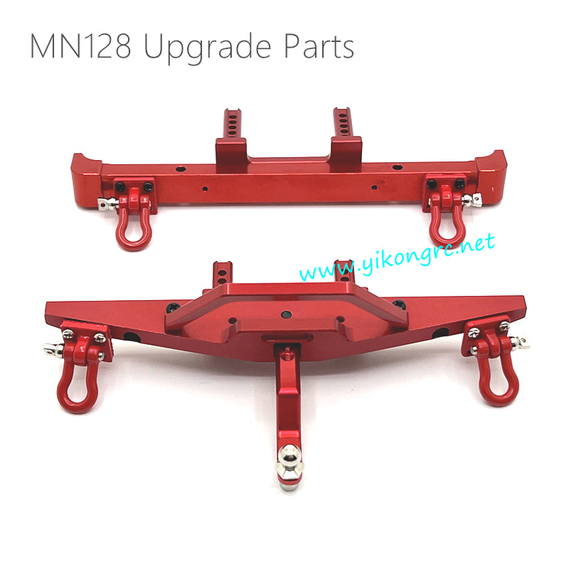 MN Model MN-128 Upgrade Parts Front and Rear Bumpers red