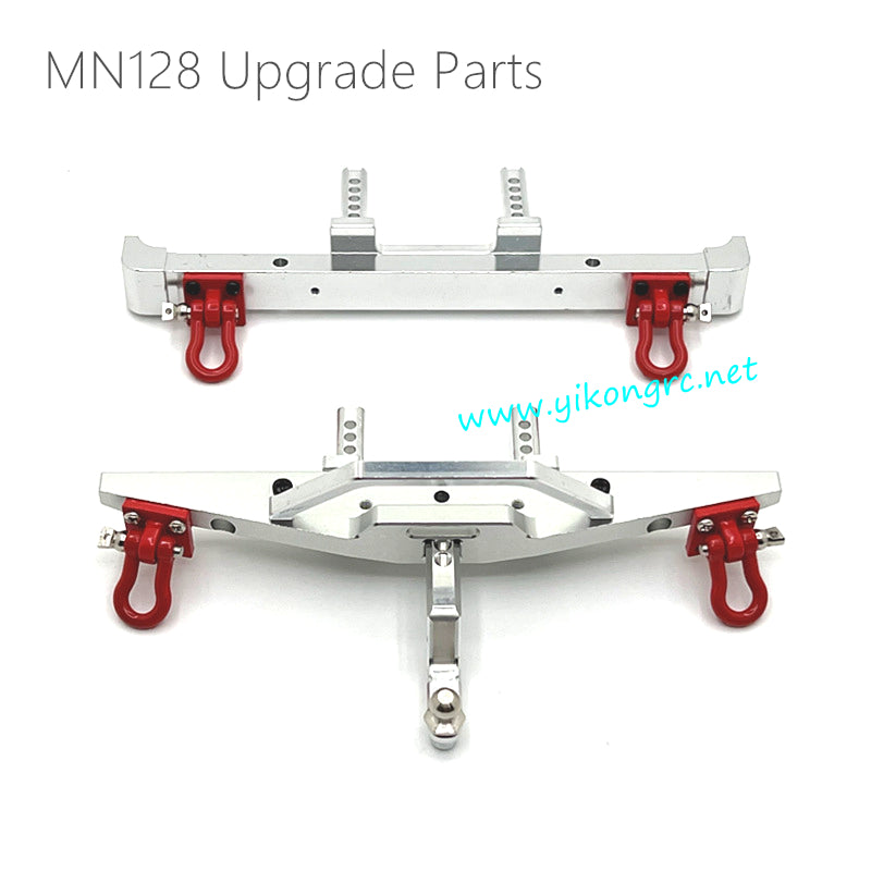 MN Model MN-128 Upgrade Parts Front and Rear Bumpers silver