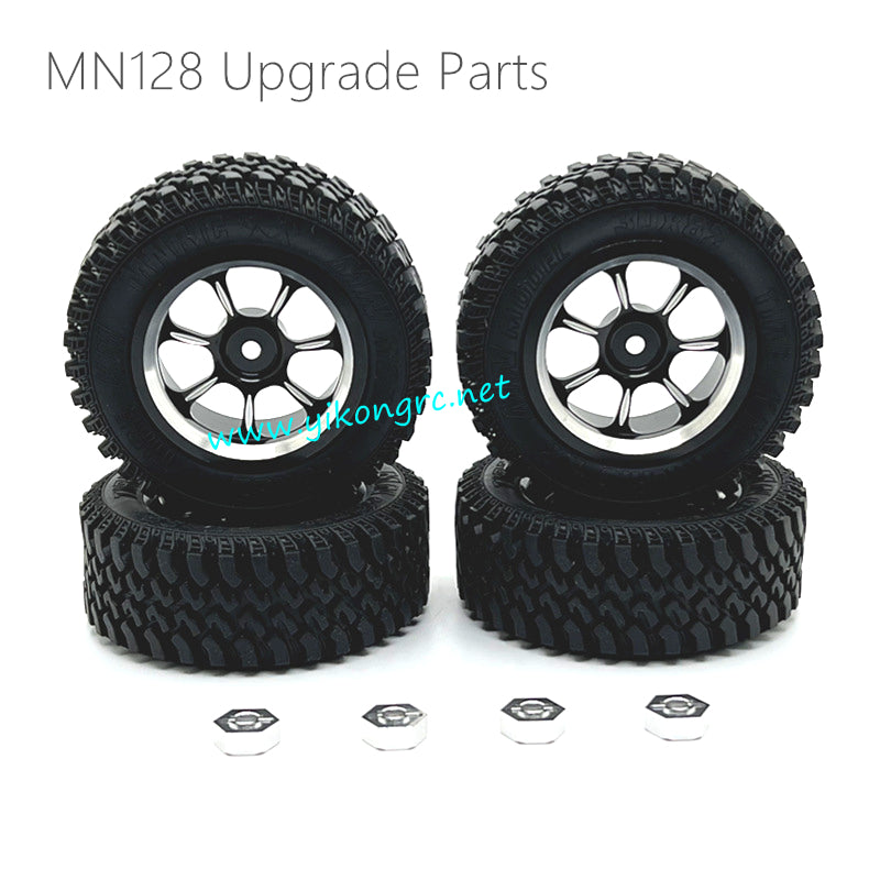 MN Model MN-128 Upgrade Parts Wheel Hub and Tire Coupler black
