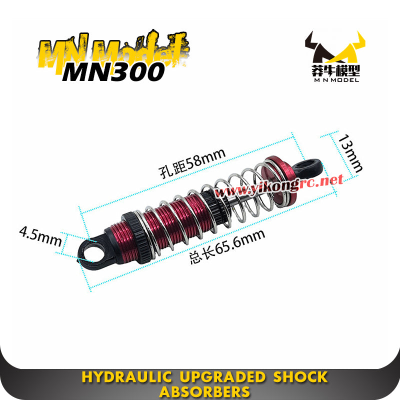 MN Model MN-300 RC Crawler Parts Upgraded Hydraulic Shock Absorbers size