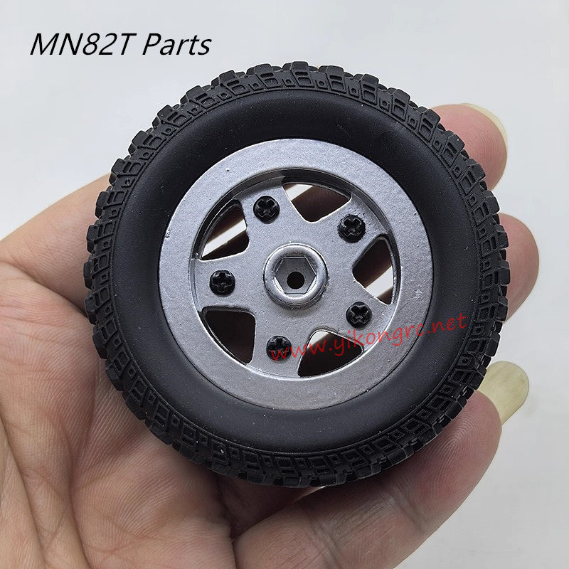 MN Model MN-82T Parts Upgraded Metal Wheel Rims and Tires with screws