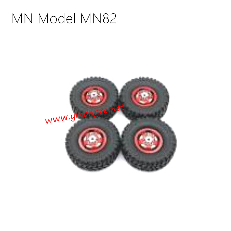 MN Model MN-82 Parts Metal Wheel Assembly D4U-09 red