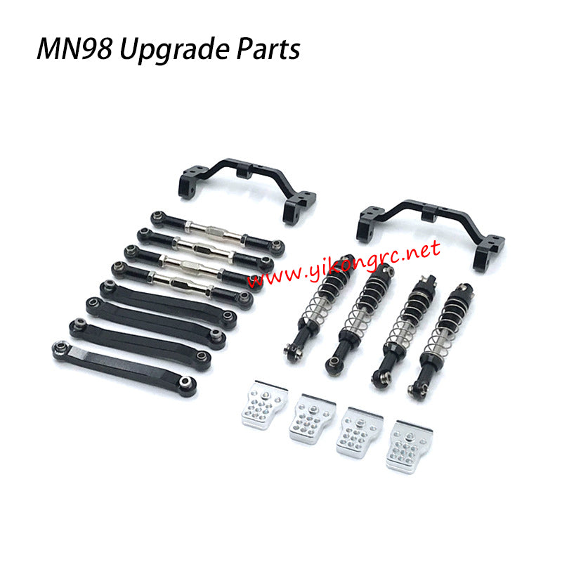 MN Model MN-98 Upgrade Parts Tie Rod, Shock Absorber, Tie Rod Mount black