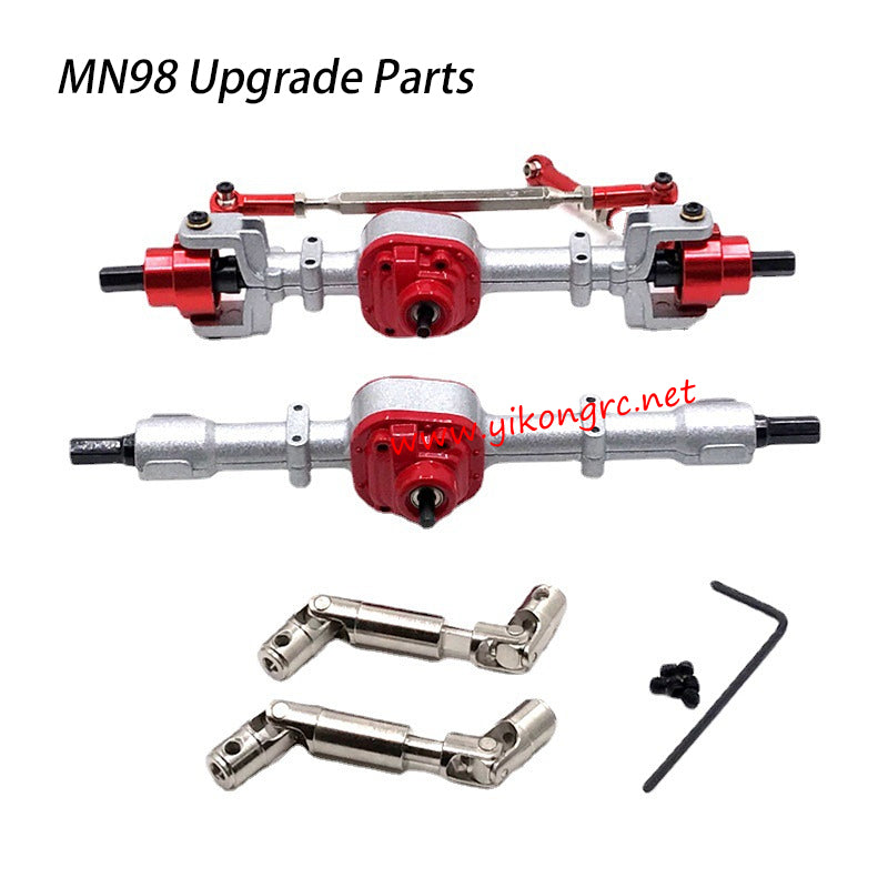 MN Model MN-98 Upgrades Front and Rear Axle Assembly, Driveshaft silver metal