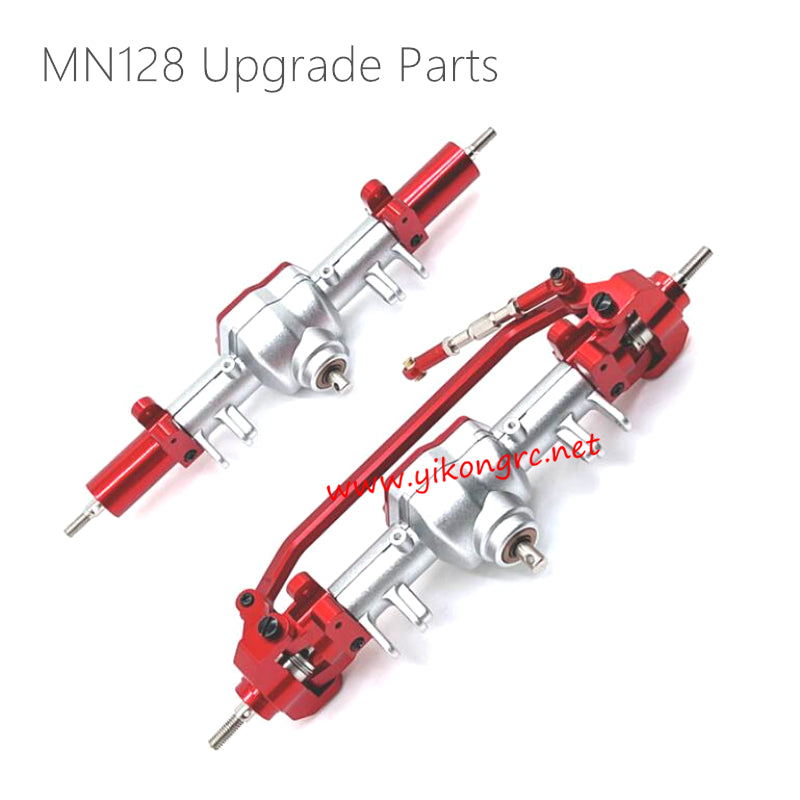 MN Model MN128 Upgrades Front and Rear Axles Assembly red silver