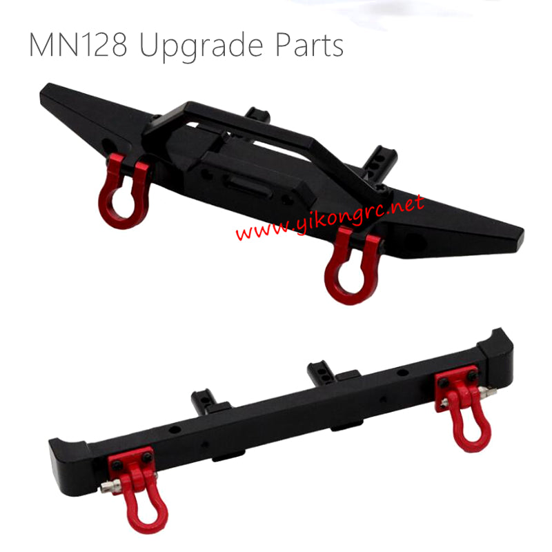 MN Model MN128 Upgrades Metal Front and Rear Bumpers, Guard Bars black