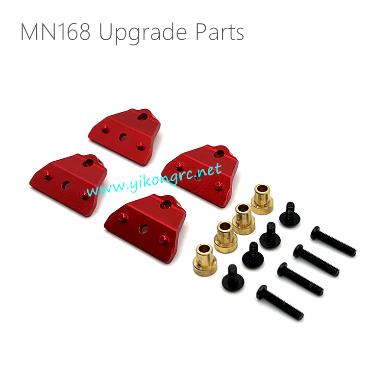 MN Model MN168 Upgrade Parts Front and rear shock mounts Red