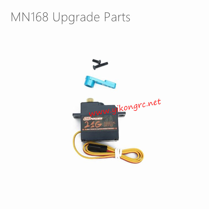 MN Model MN168 Upgrade Parts Upgrade Metal Gear 21G Servo and Metal Servo Arm Blue