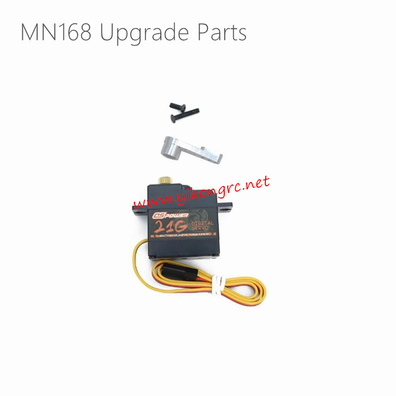 MN Model MN168 Upgrade Parts Upgrade Metal Gear 21G Servo and Metal Servo Arm Silver
