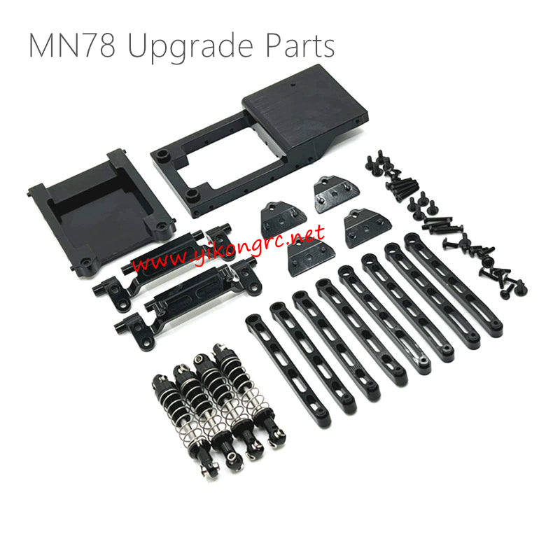 MN Model MN78 Upgrade Parts Tie Rod & Shock Kit black