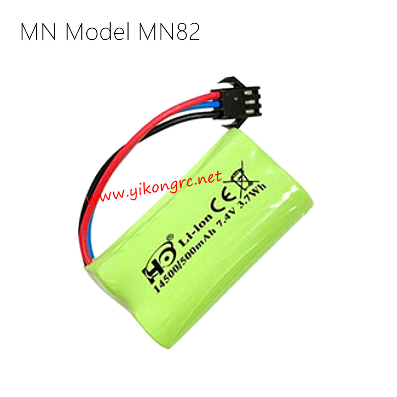 MN Model MN82 RC Truck Parts 7.4V 500mAh Battery