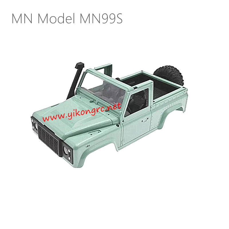 MN Model MN99S RC Crawler Parts Body Shell Kit green