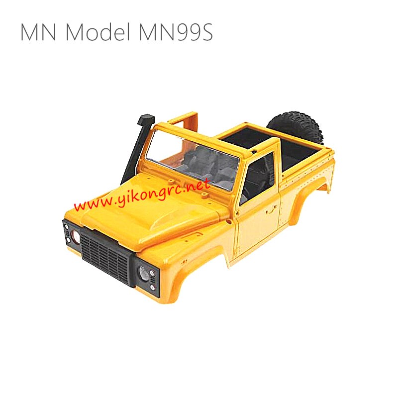 MN Model MN99S RC Crawler Parts Body Shell Kit yellow