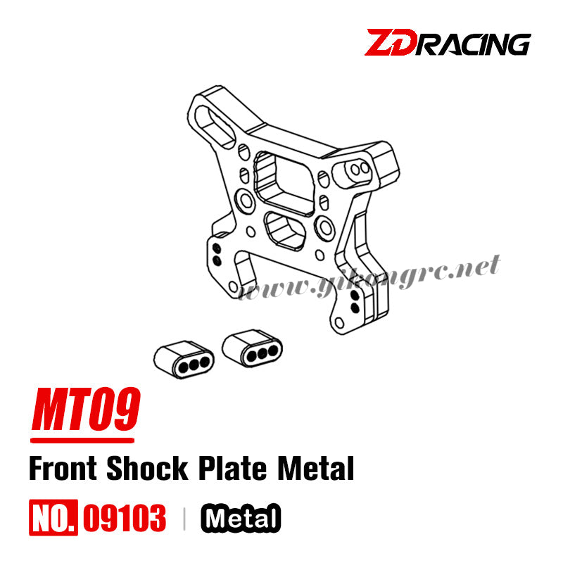 ZD Racing DBX09 (MT09) Parts 09103 Front Shock Plate (Metal)