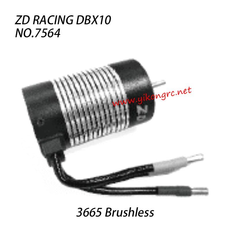 ZD Racing DBX10 RC Truck Parts 3665 2300kv Brushless Motor 7564